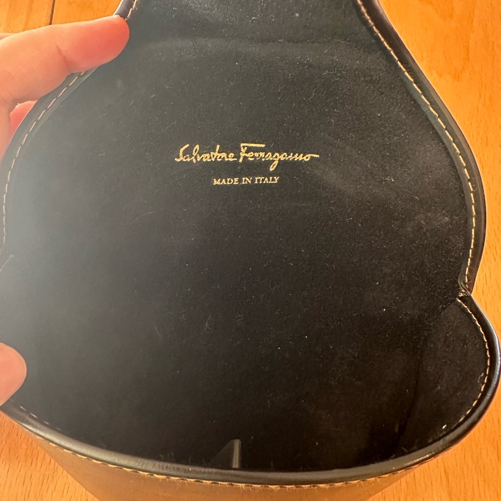 Sold - Salvatore Ferragamo Black Sunglasses with Brown Tint - Picture 12 of 12